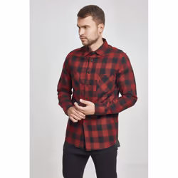 Urban Classics TB297, Chemise, Adulte, Mâle, Noir, Bourgogne, S, SML