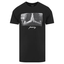 Mister Tee Pray Tee-shirt Collier rond Manche courte Coton