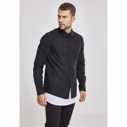 Urban Classics TB297, Chemise, Adulte, Mâle, Noir, S, SML