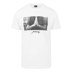 Mister Tee Pray Tee-shirt Collier rond Manche courte Coton