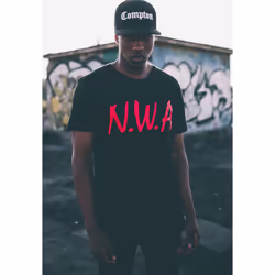 Mister Tee N.W.A Tee Tee-shirt Collier rond Manche courte Coton