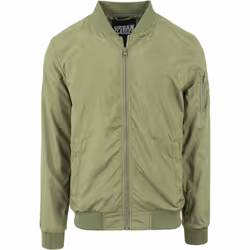 Urban Classics TB1258, Bomber, Mâle, Adulte, 2 pochettes, Polyester, Olive