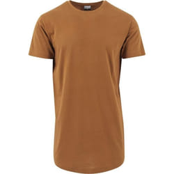 T-shirt long - Urban Classics - SHAPED - 100% coton - Marron - Manches longues