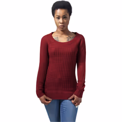 Urban Classics TB739, Adulte, Femelle, Pull, Bourgogne, M, SML