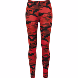 Urban Classics TB1331, Leggings, Femelle, Adulte, Camouflage, Rouge, S, SML