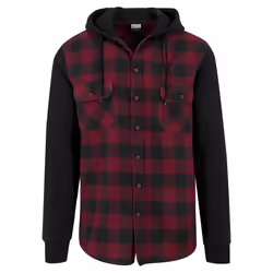 Urban Classics TB513, Chemise, Adulte, Mâle, Noir, Bourgogne, XXL, SML