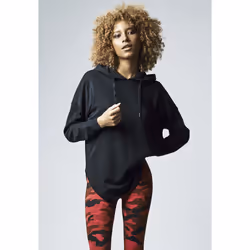 Urban Classics Ladies Oversized Terry, Adulte, Femelle, Sweat à capuche, Noir, XS, SML