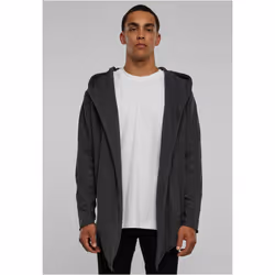 Urban Classics TB1389 Herren Strickjacke Long Hooded Open Edge Cardigan, Grau (Charcoal 91), Medium