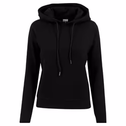 Urban Classics TB1524-00007-0051, Adulte, Femelle, Sweat à capuche, Noir, Col bénitier, Manches longues