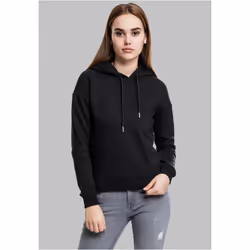 Urban Classics TB1524 Damen Kapuzenpullover Ladies Hoodie, Schwarz (black 7), X-Large