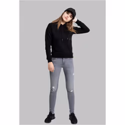 Sweatshirt à capuche femme Urban Classic côtelés - Vue supplémentaire 5