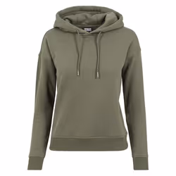 Urban Classics TB1524-00176-0046, Adulte, Femelle, Sweat à capuche, Olive, Col bénitier, Manches longues