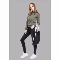 Sweatshirt à capuche femme Urban Classic basic côtelés - Vue supplémentaire 5