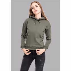 Urban Classics TB1524 Damen Kapuzenpullover Ladies Hoodie, Grün (olive 176), X-Large