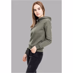 Sweatshirt à capuche femme Urban Classic basic côtelés