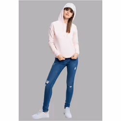 Sweatshirt à capuche femme Urban Classic basic côtelés - Vue supplémentaire 4
