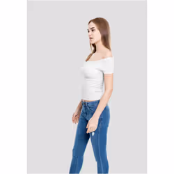Urban Classics TB1500 Haut (vêtement) Encolure ballerine Manche courte Coton, Elastane - Vue supplémentaire 4