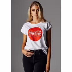 T-shirt femme Urban Classic coca cola round logo