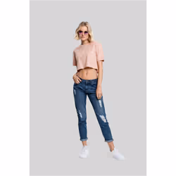Urban Classics TB1555 Damen T-Shirt Ladies Short Oversized Tee Light Rose, S - Vue supplémentaire 5