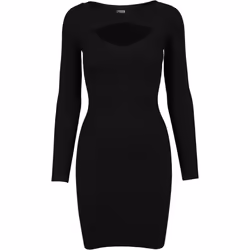 Urban Classics TB1742, Adulte, Femelle, Robe à taille empire, Noir, M, SML