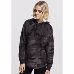Urban Classics TB1724 Ladies Oversized Camo Hoodie - Camouflage Kapuzenpullover für Damen im angesagten Boxy Cut - Farbe dark ...
