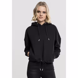 Urban Classics TB1725 Damen Kapuzenpullover Ladies Kimono Hoodie - Oversize Kapuzensweatshirt mit Tunnelzug an Kapuze und Sau ...
