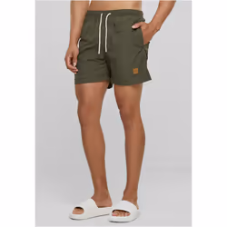 Urban Classics TB1026, Bas de maillot de bain, Boxeurs de natation, Coupe régulière, Adulte, Olive, Monochromatique