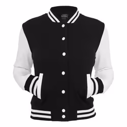 Urban Classics TB218-00050-0037, Adulte, Femelle, Sweatshirt, Noir, Blanc, Col montant, Manches longues