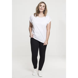 T-shirt femme grandes tailles - Urban Classic - Blanc - Manches longues - Col classique - Coupe large
