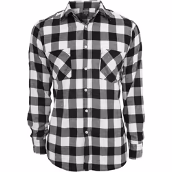 Urban Classics TB297-00050-0037, Chemise, Adulte, Mâle, Noir, Blanc, Motif, 3XL