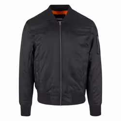 Urban Classics TB861-00007-0037, Bomber, Mâle, Adulte, 4 pochettes, Nylon, Polyamide, Polyester, Noir