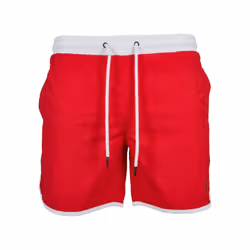 Urban Classics TB2050, Bas de maillot de bain, Boxeurs de natation, Coupe régulière, Adulte, Rouge, Blanc, Monochromatique