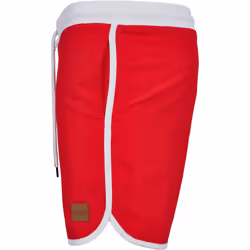 Urban Classics Herren Schwimmshirt Retro Swimshorts, Rot (Firered/White 01314), XX-Large Mâle Rouge, Blanc - Vue supplémentaire 2