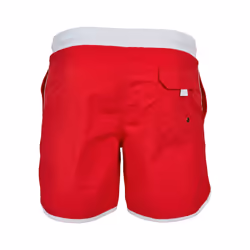 Urban Classics Herren Schwimmshirt Retro Swimshorts, Rot (Firered/White 01314), XX-Large Mâle Rouge, Blanc - Vue supplémentaire 3