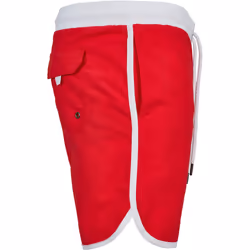 Urban Classics Herren Schwimmshirt Retro Swimshorts, Rot (Firered/White 01314), XX-Large Mâle Rouge, Blanc - Vue supplémentaire 4