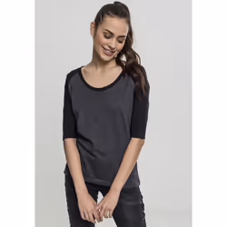 Urban Classics Ladies 3/4 Contrast Raglan Tee Tee-shirt Décolleté Manche 3/4 Coton - Vue supplémentaire 6