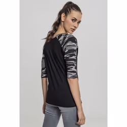 Urban Classics Ladies 3/4 Contrast Raglan Tee Tee-shirt Décolleté Manche 3/4 Coton - Vue supplémentaire 4
