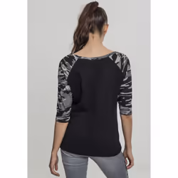 Urban Classics Ladies 3/4 Contrast Raglan Tee Tee-shirt Décolleté Manche 3/4 Coton