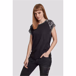Urban Classics Ladies Contrast Raglan Tee Tee-shirt Encolure torsadée Manche courte Coton, Viscose
