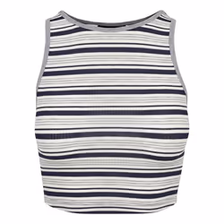 Urban Classics TB1931-01312-0042, Débardeur, Adulte, Femelle, Gris, Marine, Blanc, Motif, L