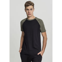 Urban Classics Raglan Contrast Tee Tee-shirt Encolure torsadée Manche courte Coton, Pull-over
