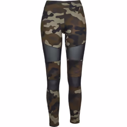 Urban Classics TB1939, Leggings, Femelle, Adulte, Camouflage, Dark olive, Monochromatique