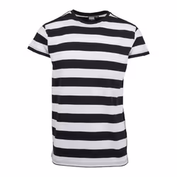 Urban Classics TB2067-00050-0046, Tee-shirt, Adulte, Mâle, Noir, Blanc, M, Encolure torsadée