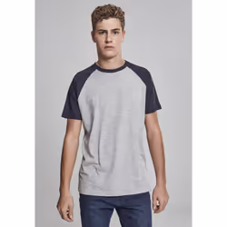 Urban Classics Raglan Contrast Tee, Tee-shirt, Adulte, Mâle, Bleu, Gris, Monochromatique, XXL