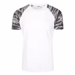Urban Classics TB639, Tee-shirt, Adulte, Mâle, Camouflage, Blanc, Motif, Motif camouflage