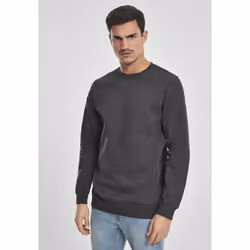 Urban Classics Basic Terry Crew, Adulte, Mâle, Sweatshirt, Gris, XL, SML