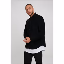 Urban Classics Corduroy, Chemise, Adulte, Mâle, Noir, XXL, SML