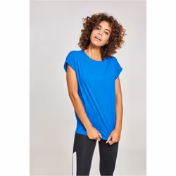 Urban Classics Ladies Extended Shoulder Tee, Tee-shirt, Adulte, Femelle, Bleu, Monochromatique, M