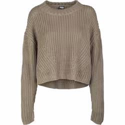 Urban Classics TB2359-00176-0051, Adulte, Femelle, Pull, Olive, Encolure torsadée, Manches longues