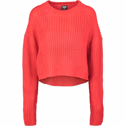 Urban Classics TB2359-00697-0046, Adulte, Femelle, Pull, Rouge, Encolure torsadée, Manches longues